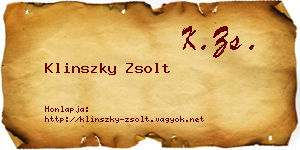 Klinszky Zsolt névjegykártya